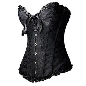 Black lace-up corset